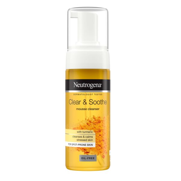 فوم شستشوی صورت زردچوبه نوتروژینا CLEAR & SOOTHING حجم 150میل