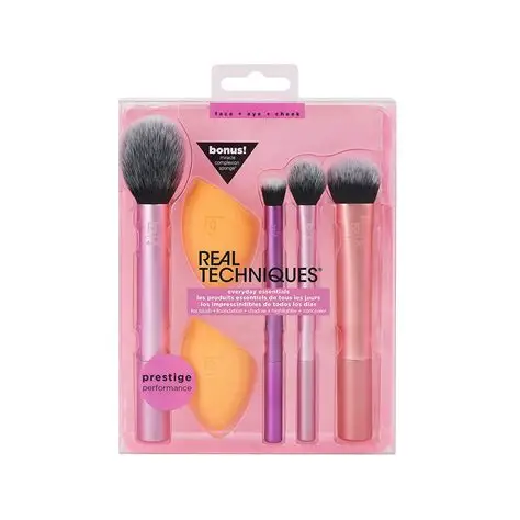 ست براش ریل تکنیک REAL TECHNIQUES همراه با 2عدد پد آرایشی